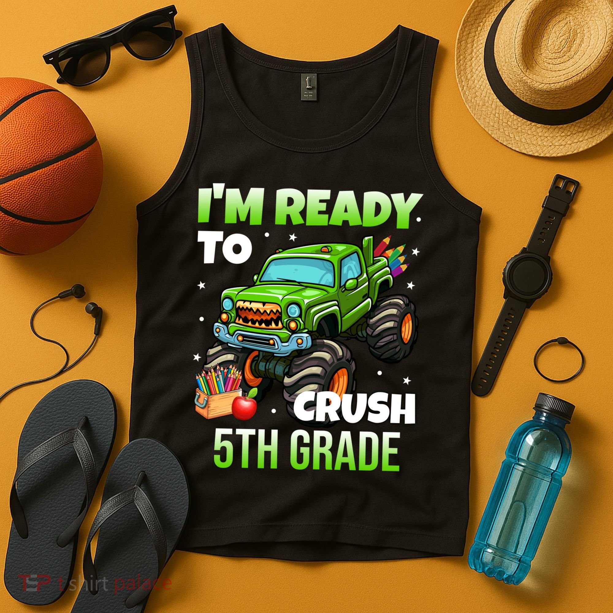 I'm Ready To Crush 5th Grade Monster Truck Tank Top