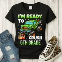 I'm Ready To Crush 5th Grade Monster Truck Women's T-Shirt thumb 3