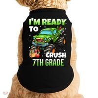 I'm Ready To Crush 7th Grade Monster Truck Doggie Tank thumb 0