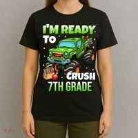 I'm Ready To Crush 7th Grade Monster Truck T-Shirt thumb 4