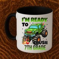 I'm Ready To Crush 7th Grade Monster Truck Coffee Mug thumb 2