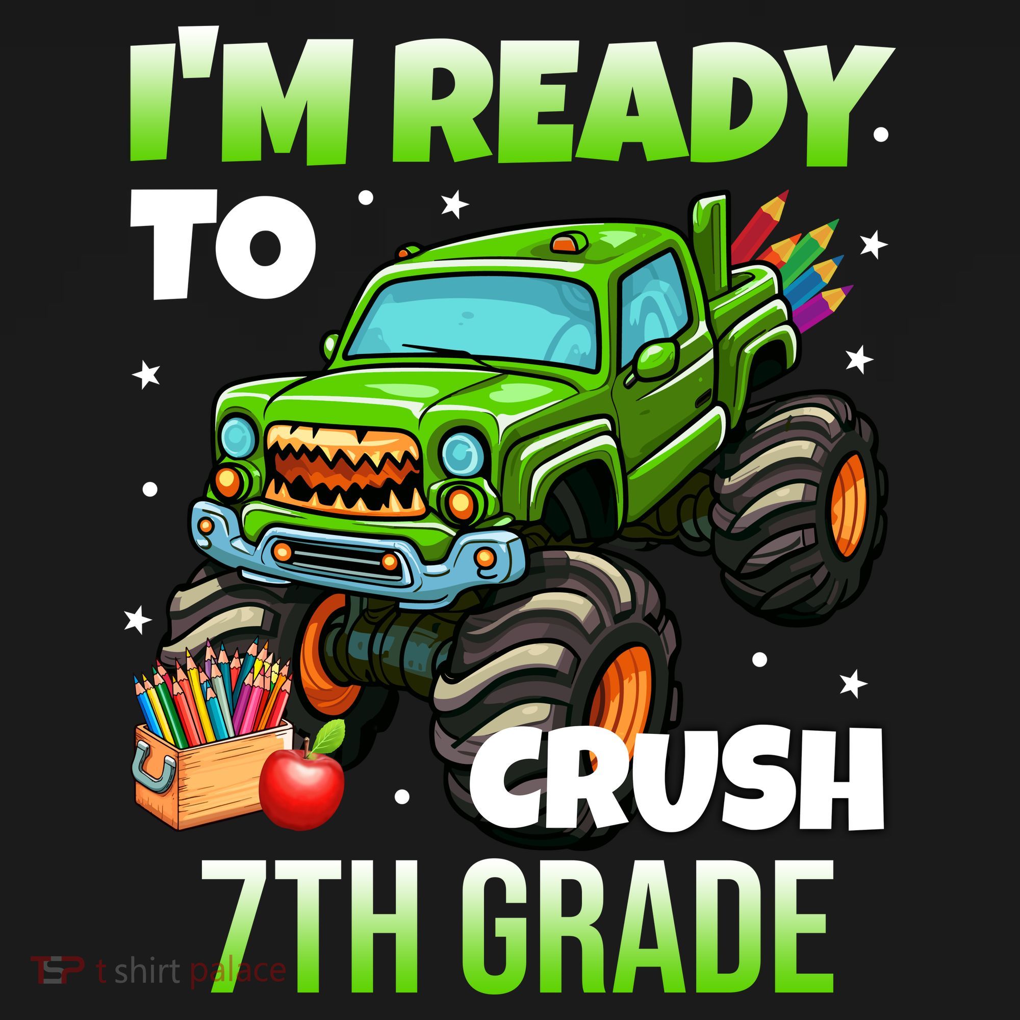 I'm Ready To Crush 7th Grade Monster Truck Women's Hoodie