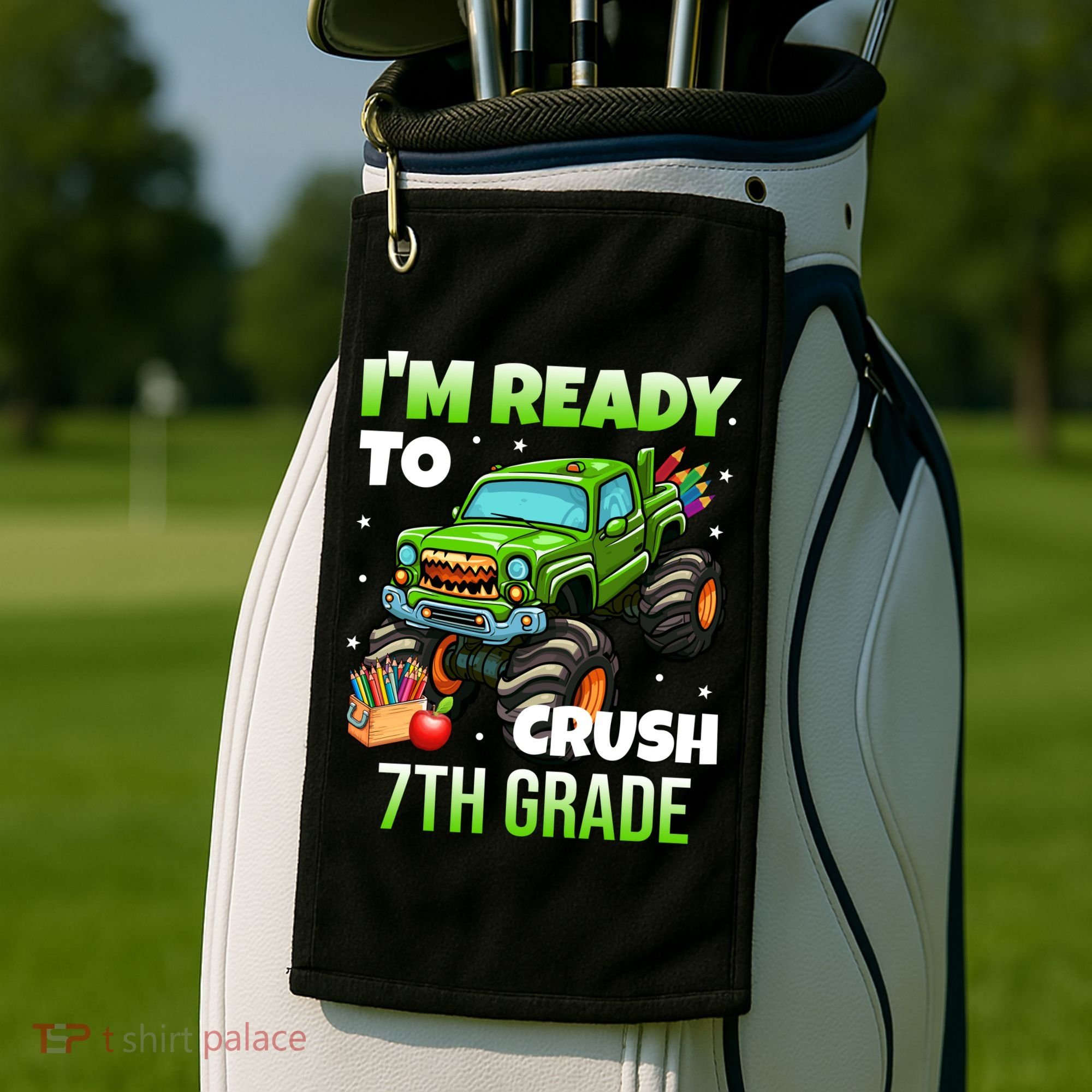 I'm Ready To Crush 7th Grade Monster Truck Golf Towel
