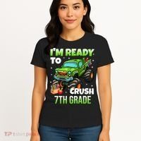 I'm Ready To Crush 7th Grade Monster Truck Women's T-Shirt thumb 4