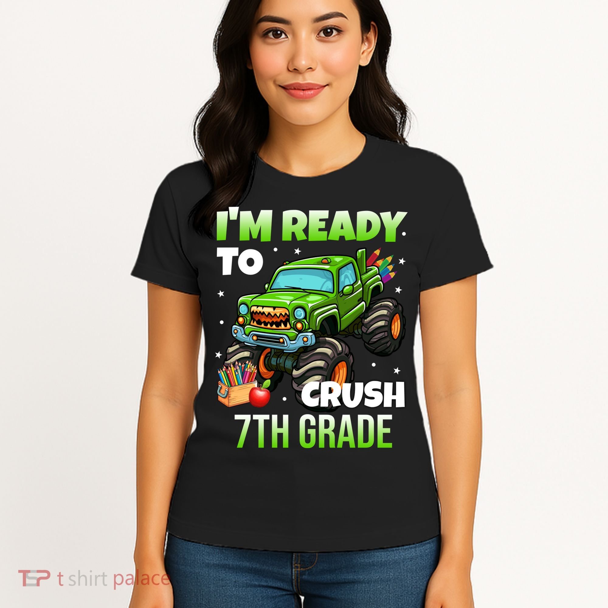 I'm Ready To Crush 7th Grade Monster Truck Women's T-Shirt