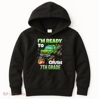 I'm Ready To Crush 7th Grade Monster Truck Kids Hoodie thumb 0