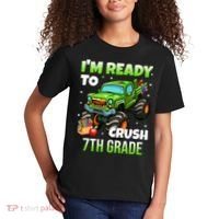 I'm Ready To Crush 7th Grade Monster Truck Kids T-Shirt thumb 2