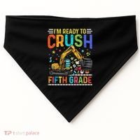 Im Ready To Crush Fifth Grade Team 5Th Grade Teacher Cute Gift USA-Made Doggie Bandana thumb 0