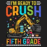 Im Ready To Crush Fifth Grade Team 5Th Grade Teacher Cute Gift Golf Towel thumb 3