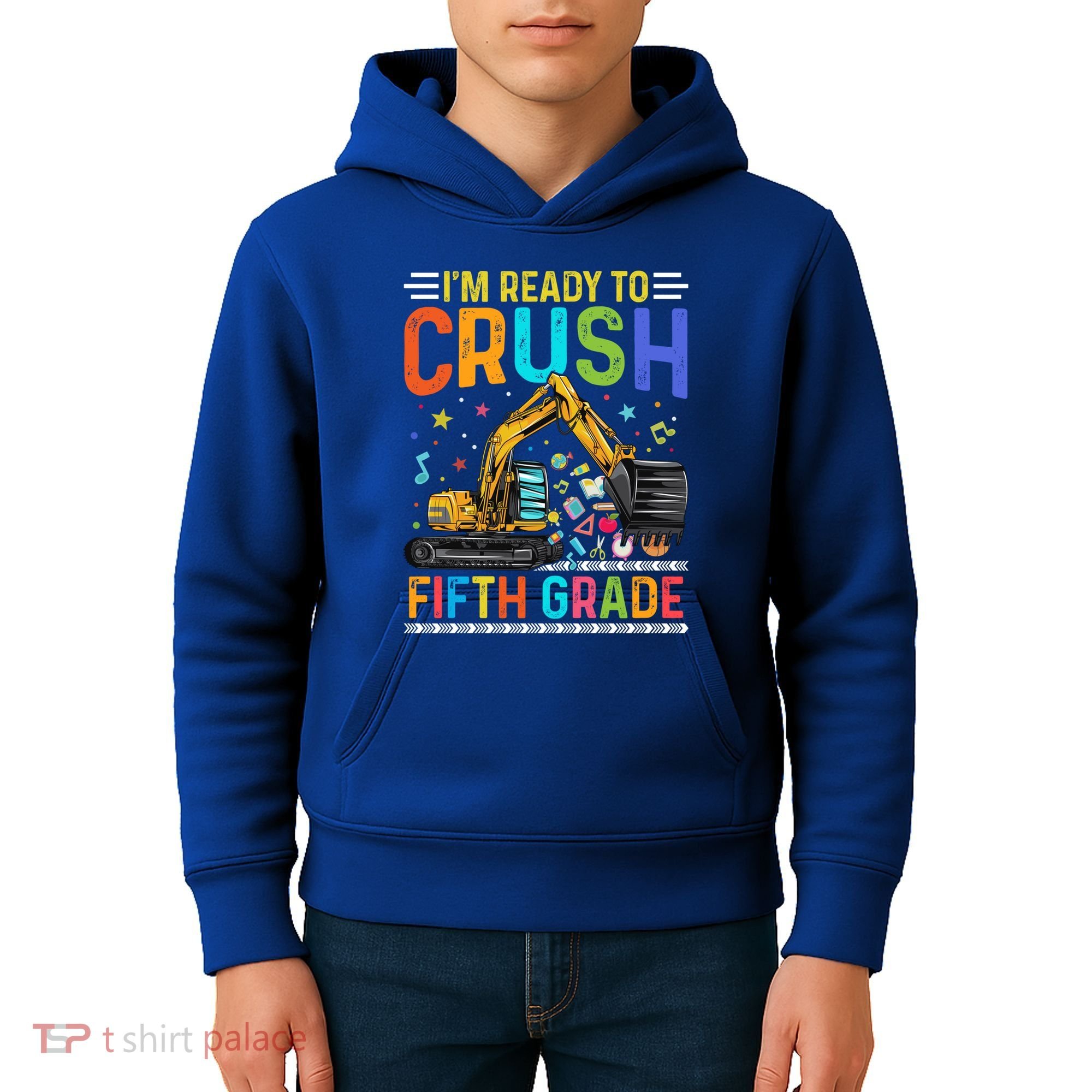 Im Ready To Crush Fifth Grade Team 5Th Grade Teacher Cute Gift Kids Hoodie