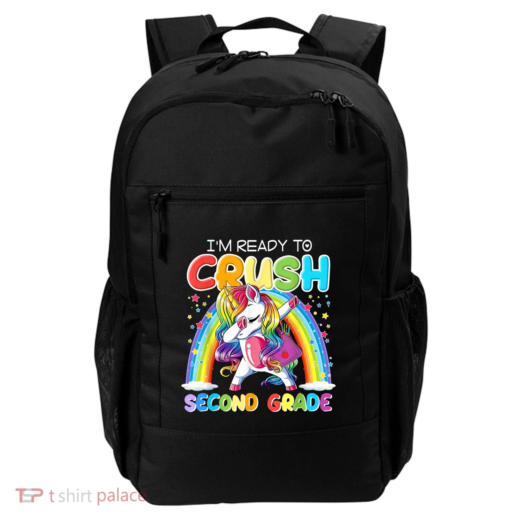 Im Ready To Crush Second Grade Unicorn Back To School Gift Backpack