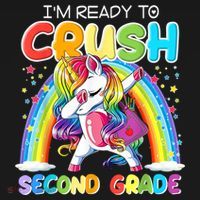 Im Ready To Crush Second Grade Unicorn Back To School Gift Ornament thumb 1
