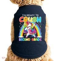 Im Ready To Crush Second Grade Unicorn Back To School Gift Doggie Tank thumb 0