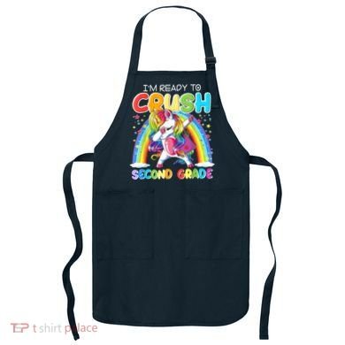 Im Ready To Crush Second Grade Unicorn Back To School Gift Apron