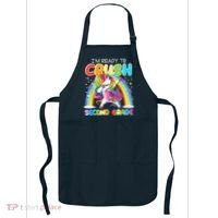 Im Ready To Crush Second Grade Unicorn Back To School Gift Apron thumb 0