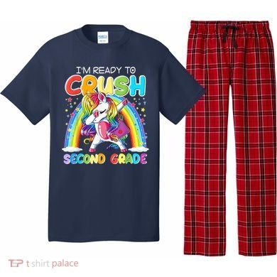 Im Ready To Crush Second Grade Unicorn Back To School Gift Pajama Set