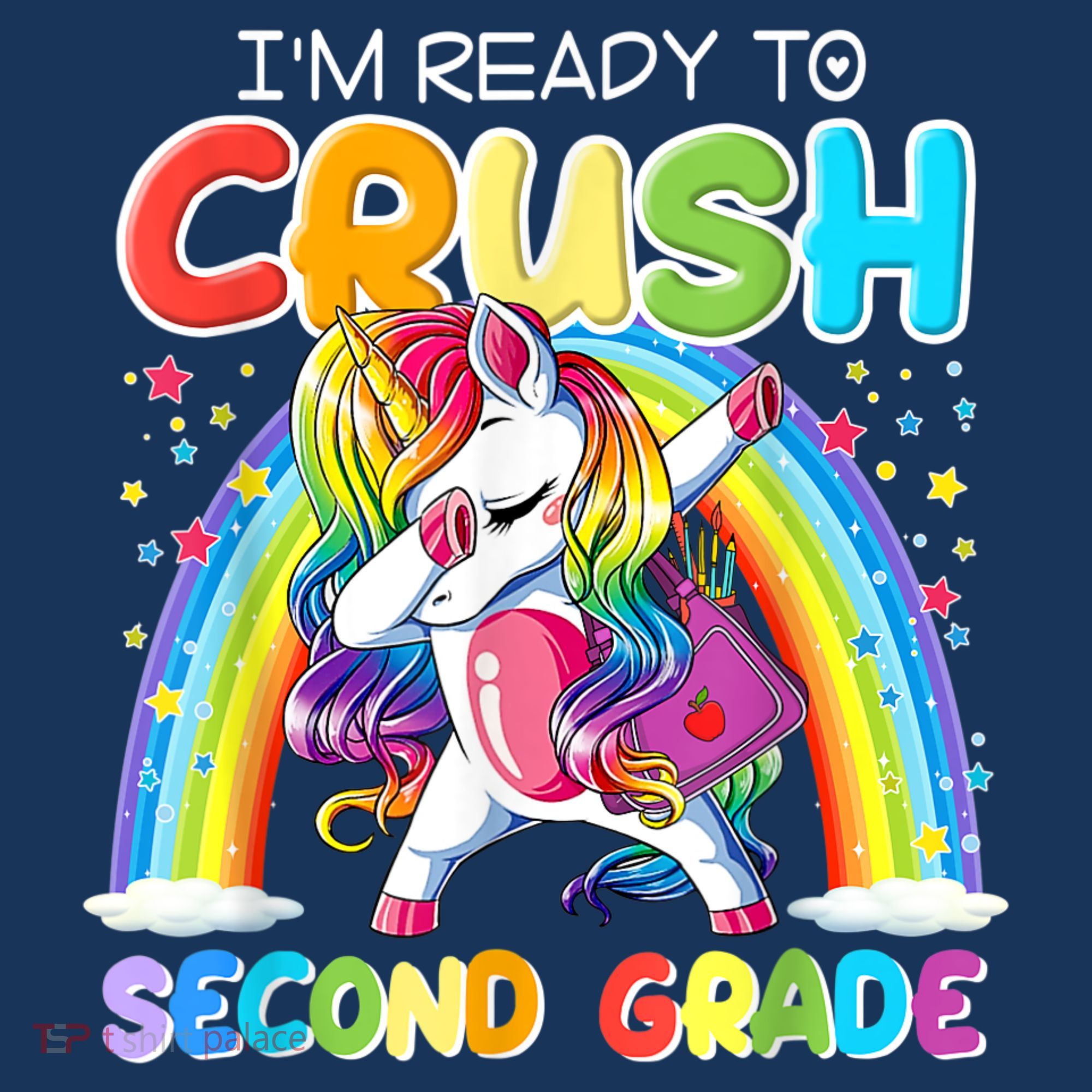 Im Ready To Crush Second Grade Unicorn Back To School Gift Toddler Hoodie