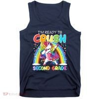 Im Ready To Crush Second Grade Unicorn Back To School Gift Tank Top thumb 0