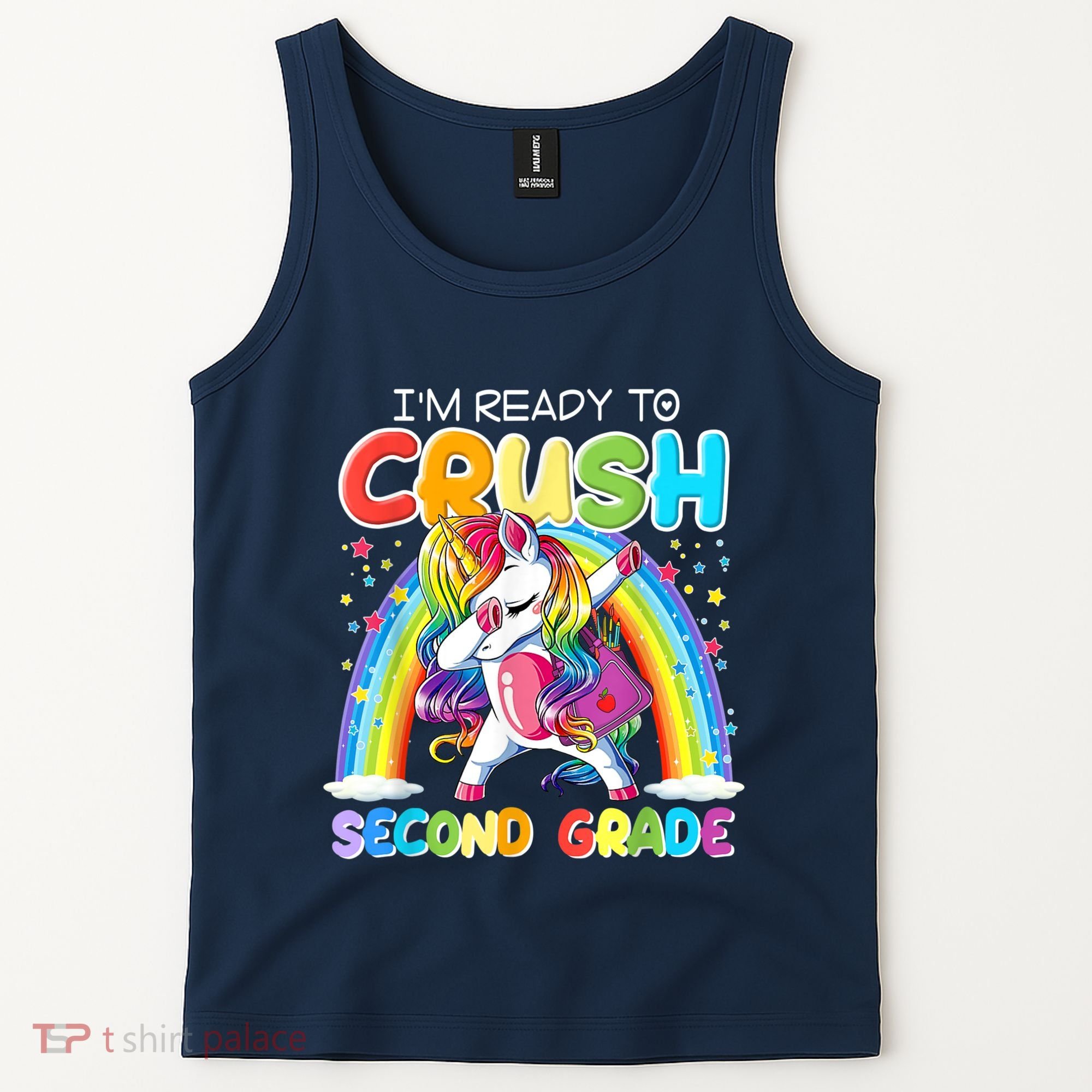 Im Ready To Crush Second Grade Unicorn Back To School Gift Tank Top