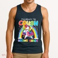 Im Ready To Crush Second Grade Unicorn Back To School Gift Tank Top thumb 3