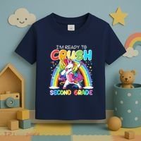 Im Ready To Crush Second Grade Unicorn Back To School Gift Toddler T-Shirt thumb 3