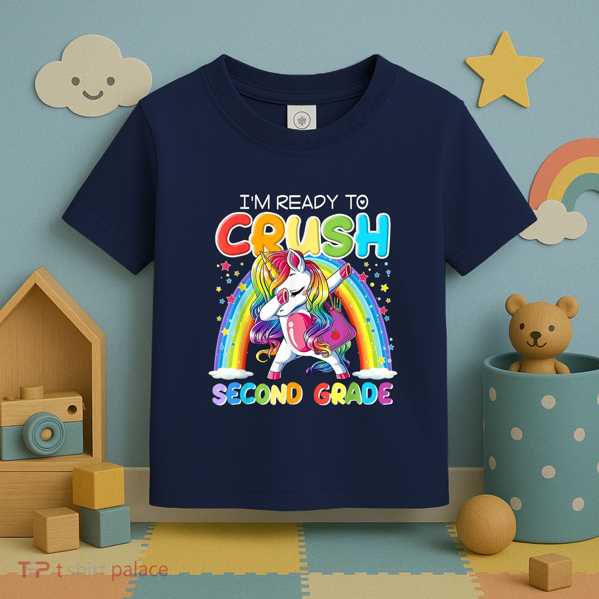 Im Ready To Crush Second Grade Unicorn Back To School Gift Toddler T-Shirt