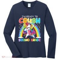 Im Ready To Crush Second Grade Unicorn Back To School Gift Women's Long Sleeve Shirt thumb 0