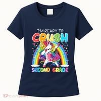 Im Ready To Crush Second Grade Unicorn Back To School Gift Women's T-Shirt thumb 0