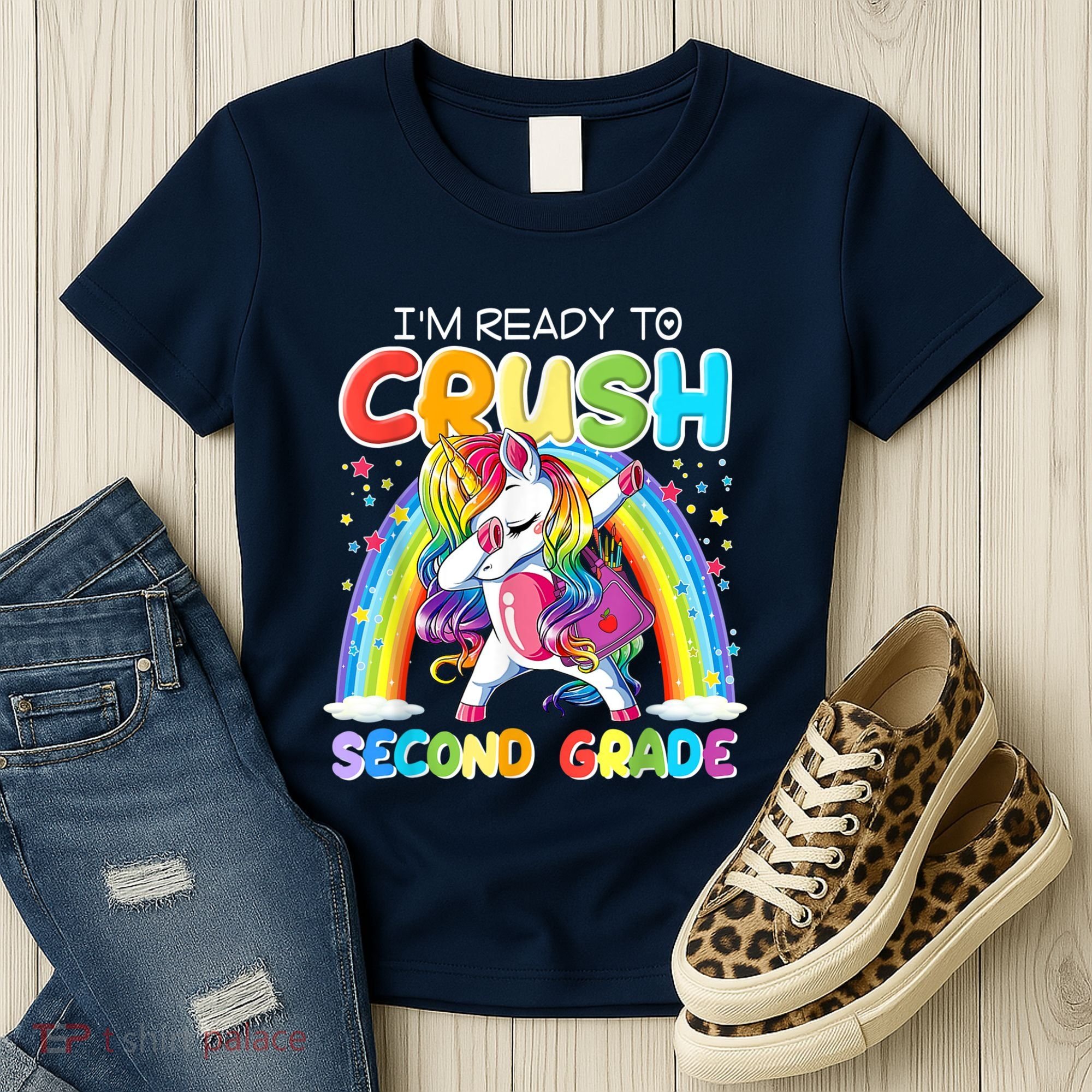 Im Ready To Crush Second Grade Unicorn Back To School Gift Women's T-Shirt
