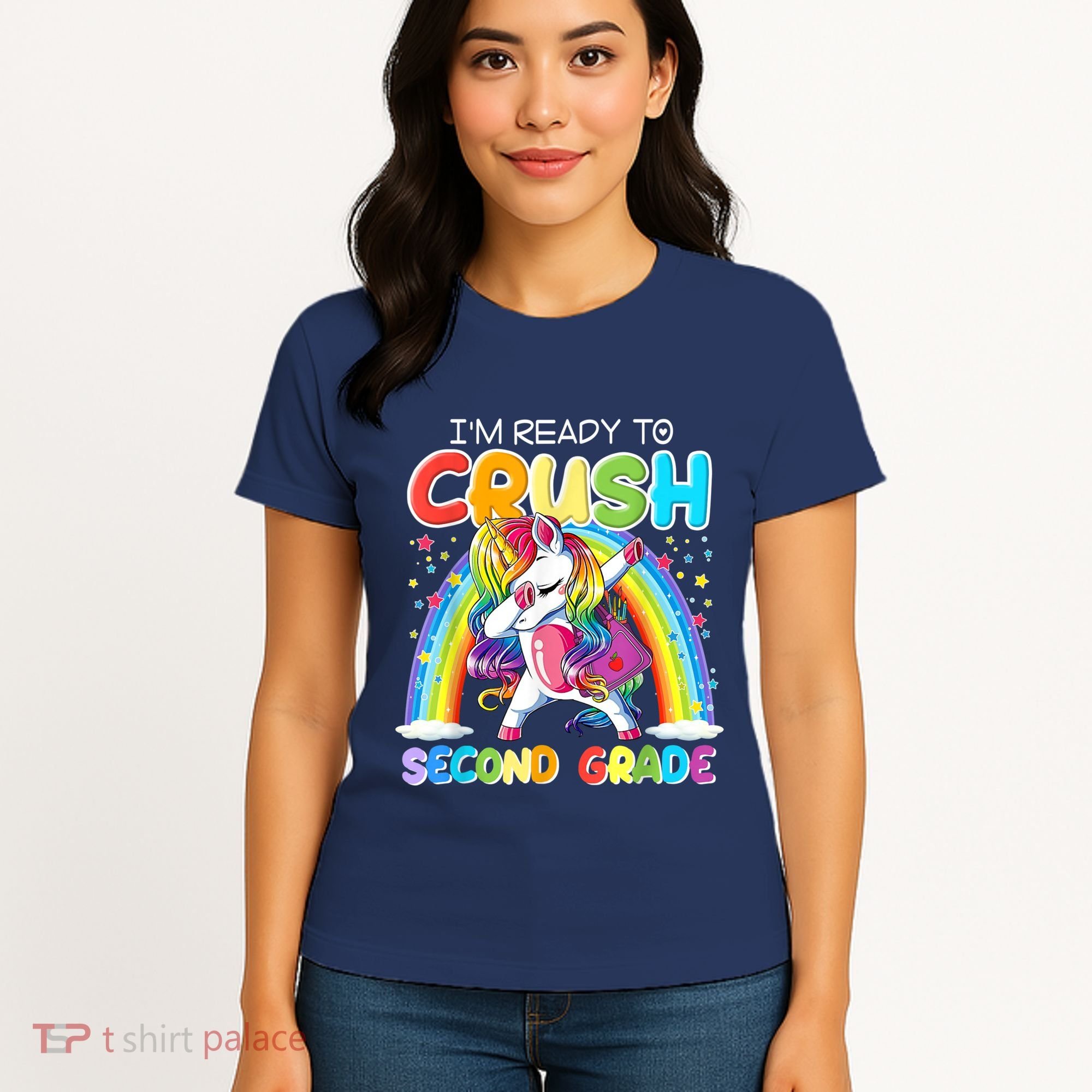 Im Ready To Crush Second Grade Unicorn Back To School Gift Women's T-Shirt