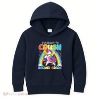 Im Ready To Crush Second Grade Unicorn Back To School Gift Kids Hoodie thumb 0