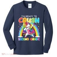 Im Ready To Crush Second Grade Unicorn Back To School Gift Kids Long Sleeve Shirt thumb 0