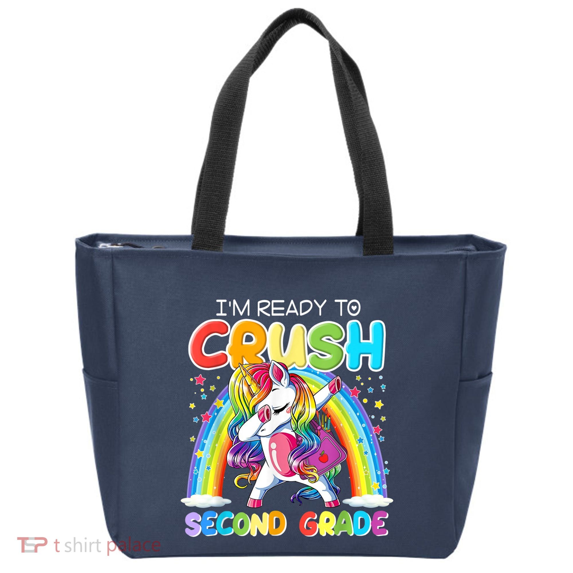Im Ready To Crush Second Grade Unicorn Back To School Gift Tote Bag