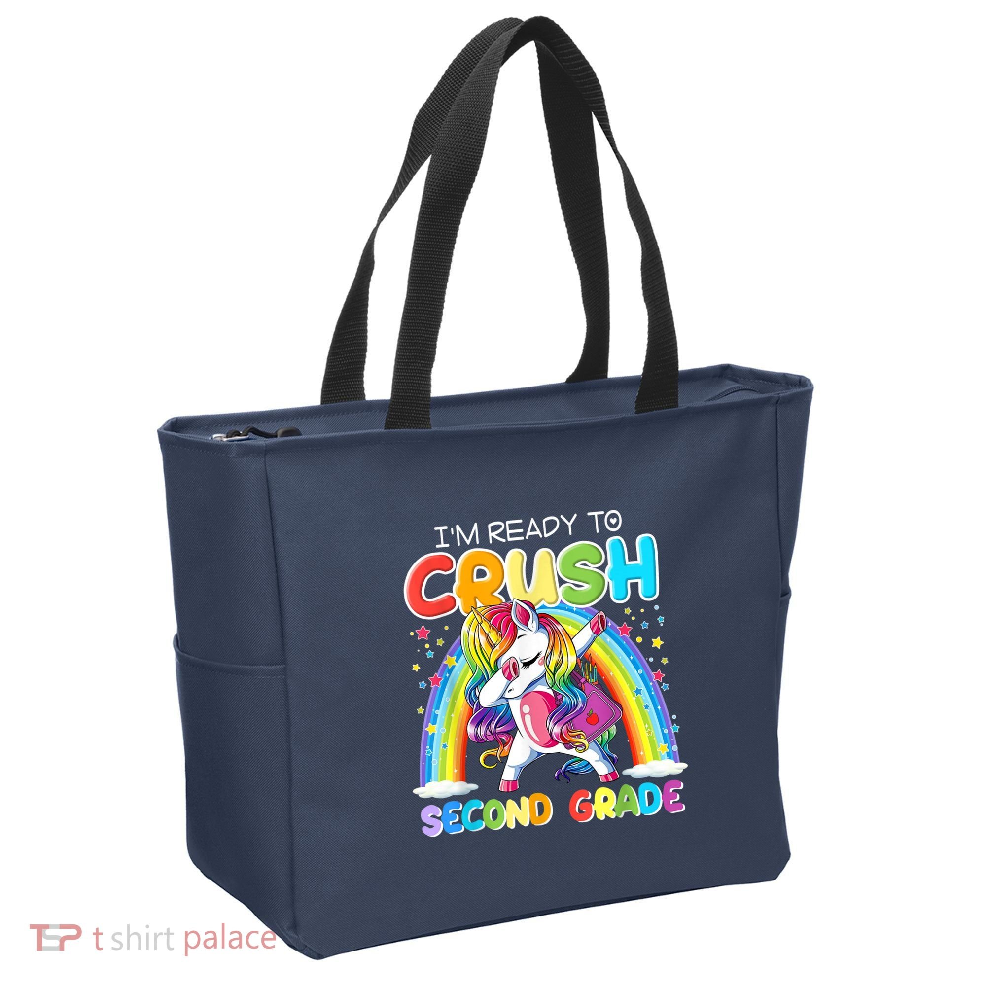 Im Ready To Crush Second Grade Unicorn Back To School Gift Tote Bag