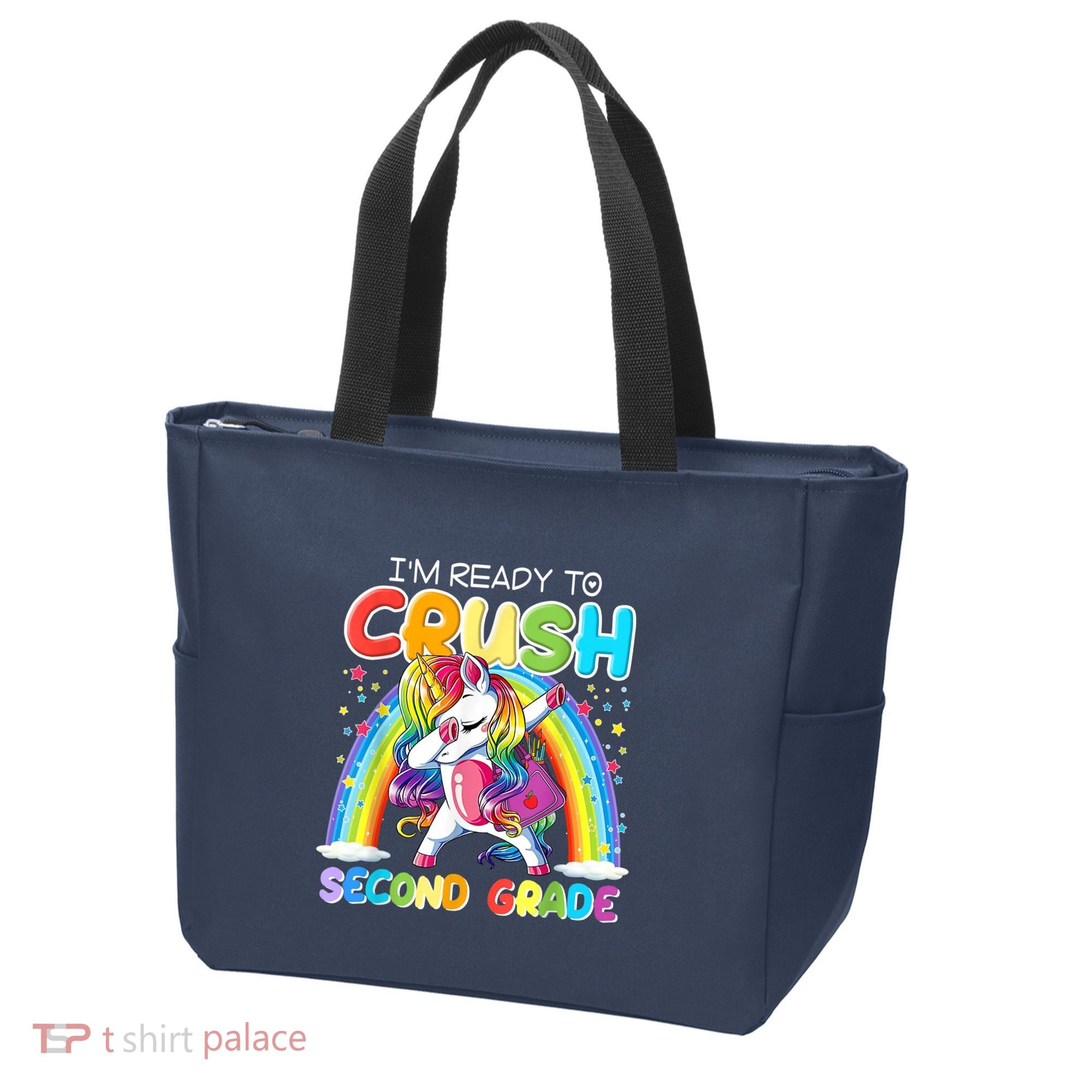 Im Ready To Crush Second Grade Unicorn Back To School Gift Tote Bag