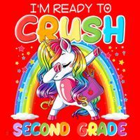 Im Ready To Crush Second Grade Unicorn Back To School Gift Santa Hat thumb 1