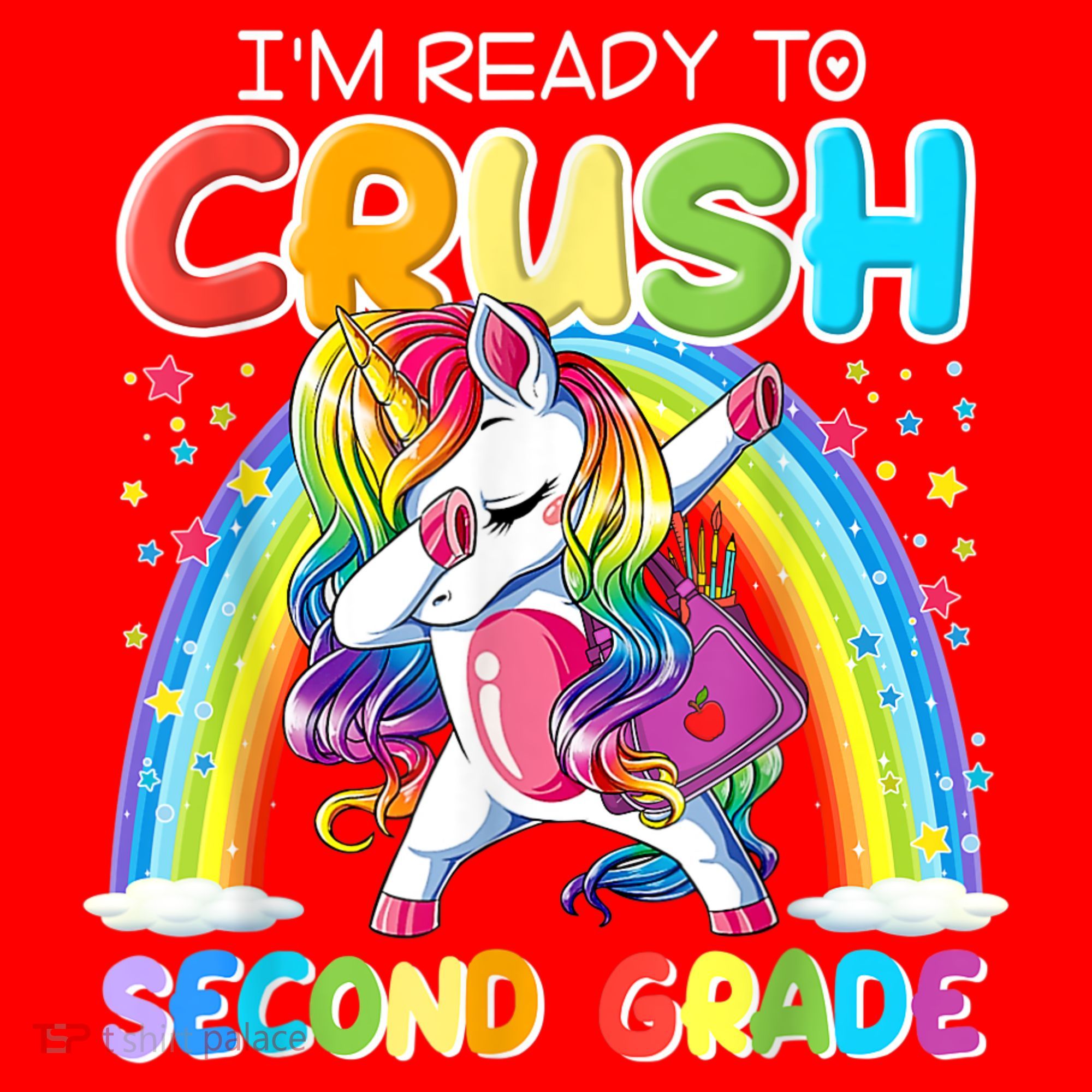 Im Ready To Crush Second Grade Unicorn Back To School Gift Santa Hat