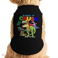 I'm Ready To Crush 1st Grade Back to School Dinosaur Doggie Tank thumb 0