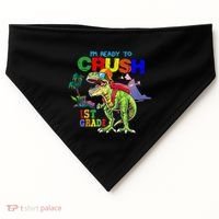 I'm Ready To Crush 1st Grade Back to School Dinosaur USA-Made Doggie Bandana thumb 0