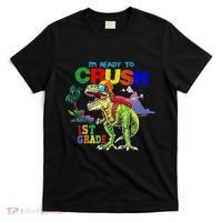I'm Ready To Crush 1st Grade Back to School Dinosaur T-Shirt thumb 0