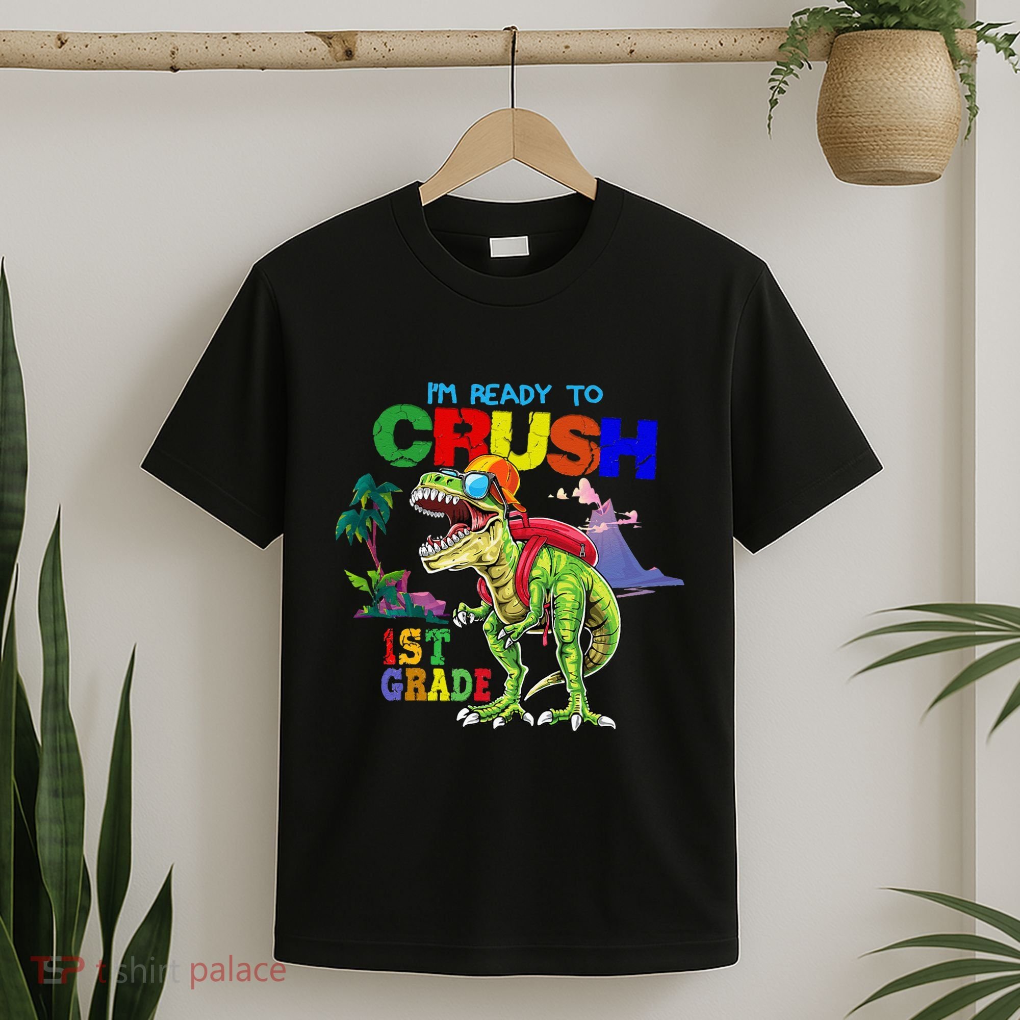 I'm Ready To Crush 1st Grade Back to School Dinosaur T-Shirt