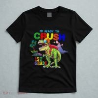 I'm Ready To Crush 1st Grade Back to School Dinosaur T-Shirt thumb 5