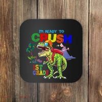 I'm Ready To Crush 1st Grade Back to School Dinosaur Coaster thumb 0