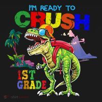 I'm Ready To Crush 1st Grade Back to School Dinosaur Mousepad thumb 1