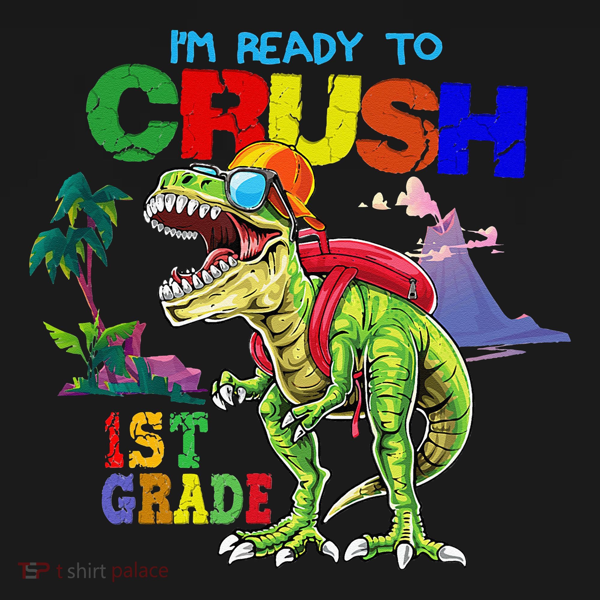 I'm Ready To Crush 1st Grade Back to School Dinosaur Visor