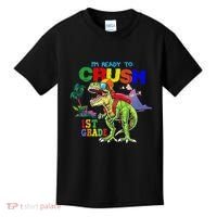 I'm Ready To Crush 1st Grade Back to School Dinosaur Kids T-Shirt thumb 0