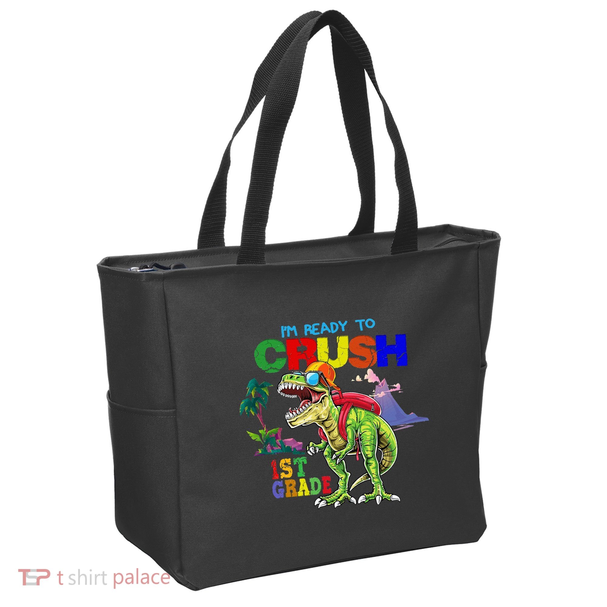 I'm Ready To Crush 1st Grade Back to School Dinosaur Tote Bag