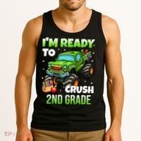 I'm Ready To Crush 2nd Grade Monster Truck Tank Top thumb 3