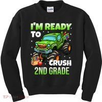 I'm Ready To Crush 2nd Grade Monster Truck Kids Sweatshirt thumb 0