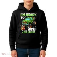 I'm Ready To Crush 2nd Grade Monster Truck Kids Hoodie thumb 4